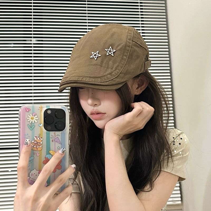 Cap Flat Star Studded