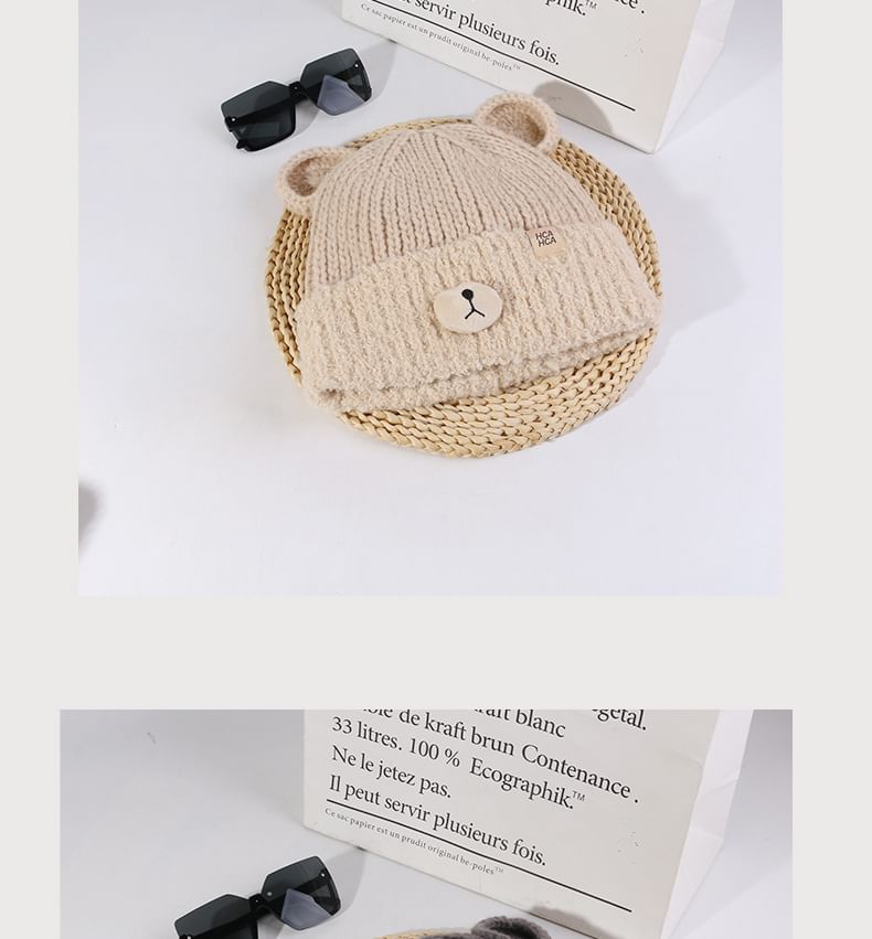 Bear Knit Beanie Ear