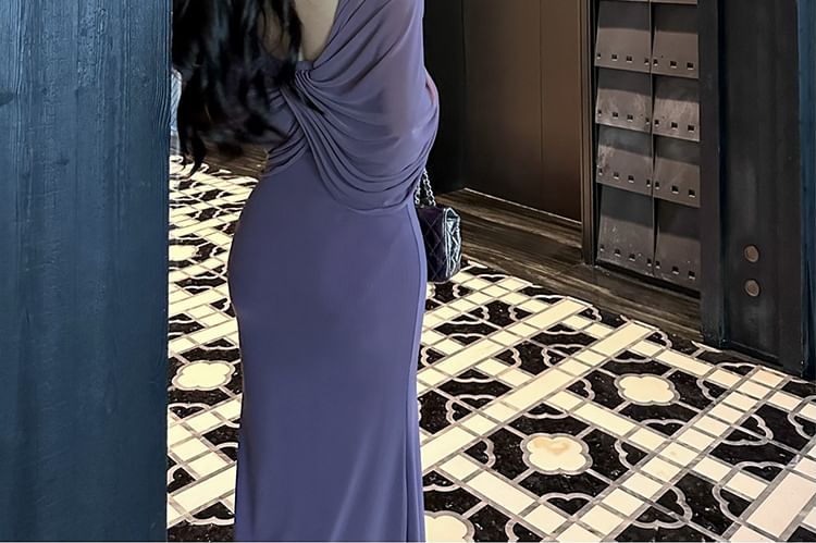 Dress Bow Midi Sheath Plain Strapless