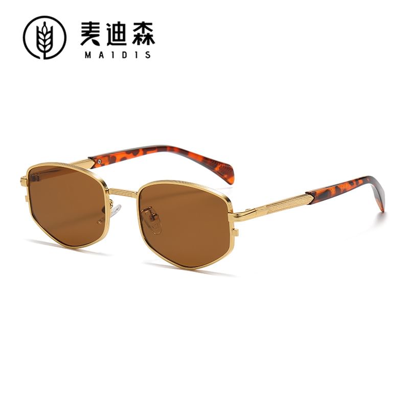 Frame Geometric Metal Sunglasses