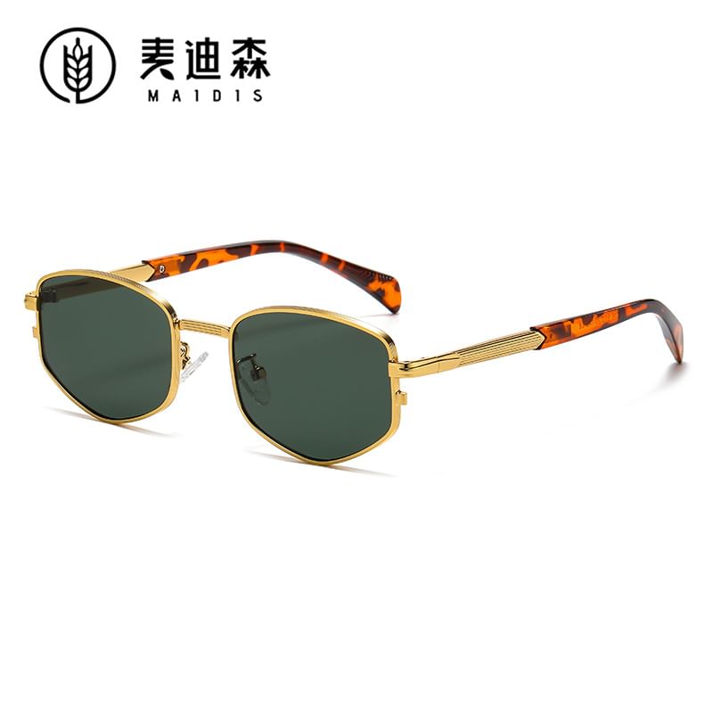 Frame Geometric Metal Sunglasses