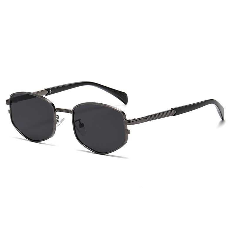 Frame Geometric Metal Sunglasses