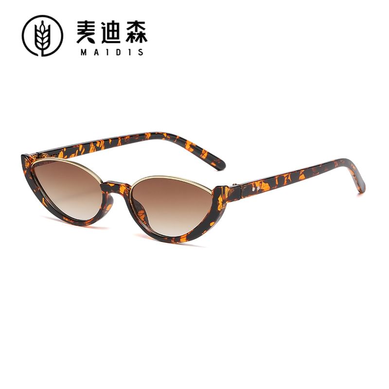 Semi-Rimless Sunglasses Small Oval