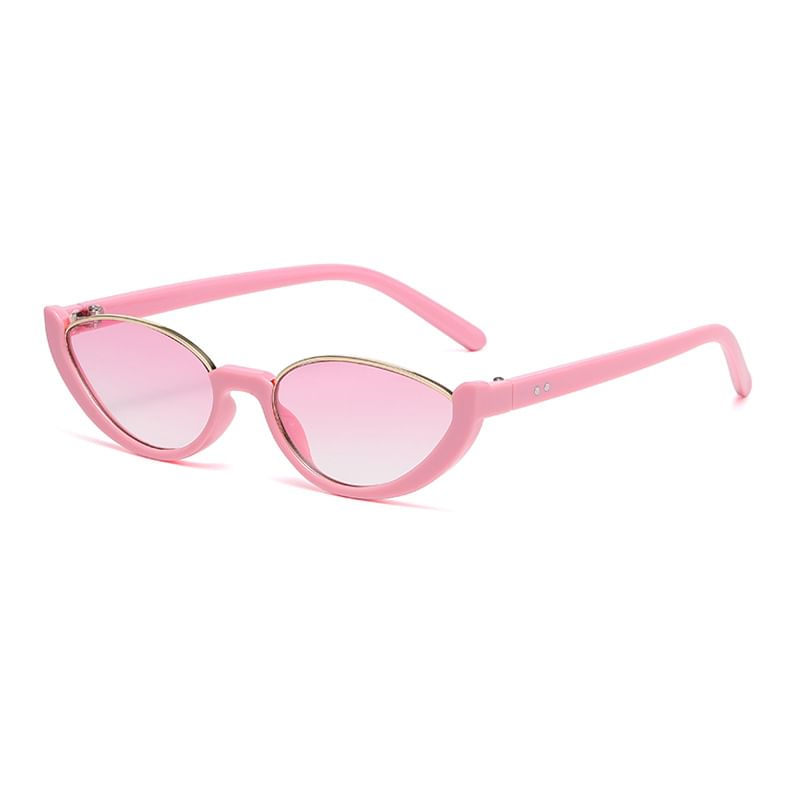 Semi-Rimless Sunglasses Small Oval