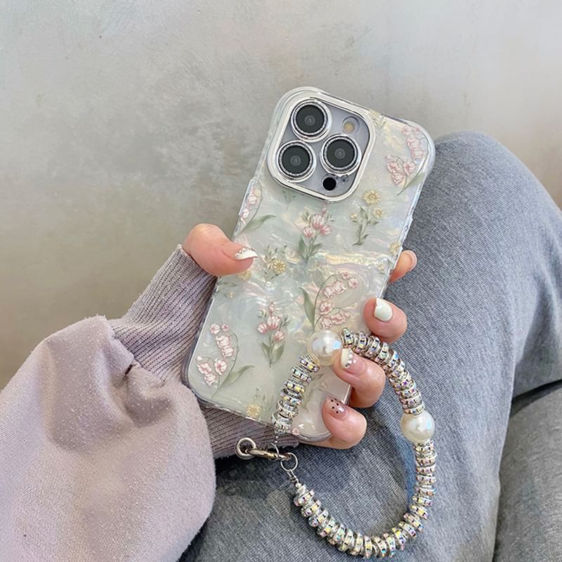 Case / Set Strap Flower Phone