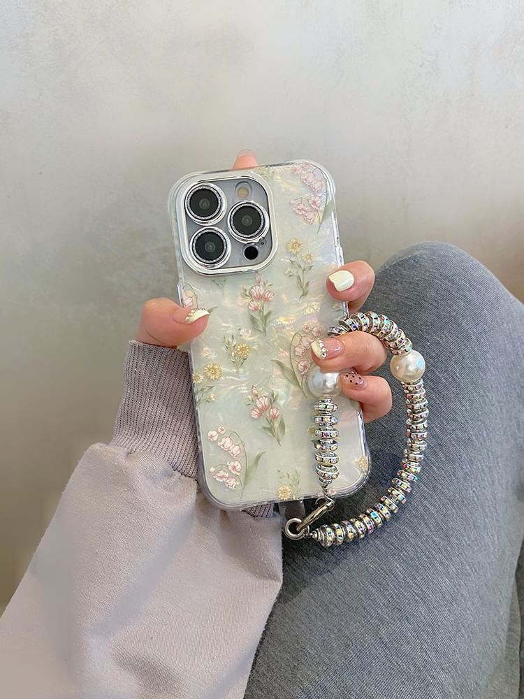 Case / Set Strap Flower Phone