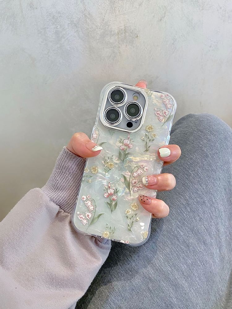 Case / Set Strap Flower Phone