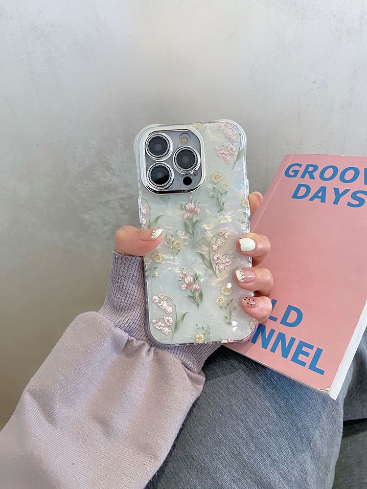 Case / Set Strap Flower Phone