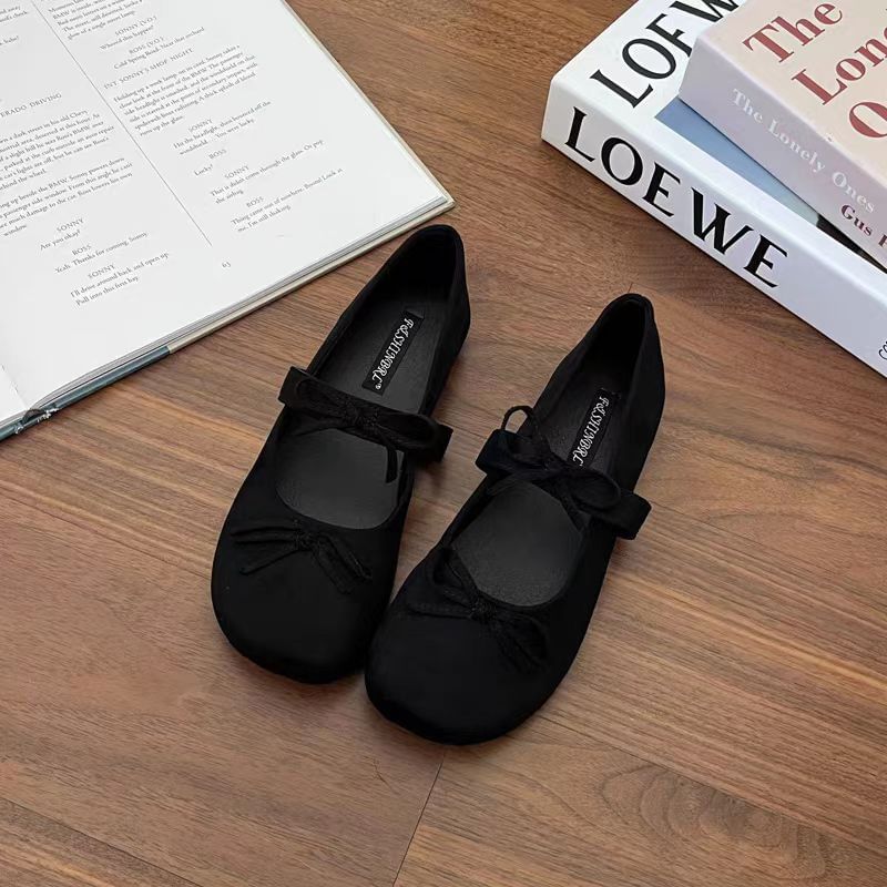 Mary Bow Jane Flats Accent Plain
