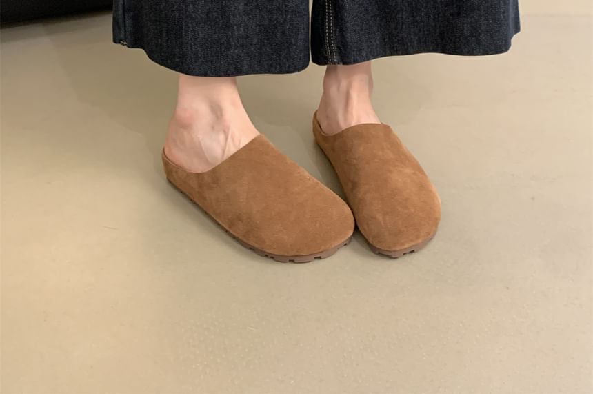 Faux Mules Suede