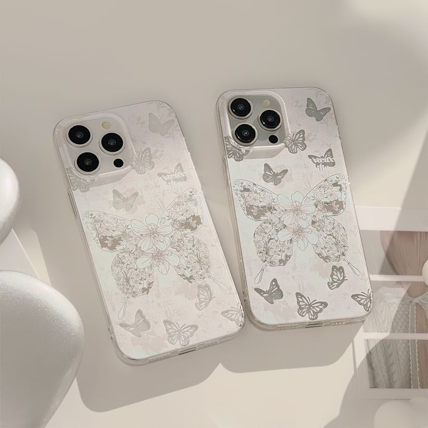Phone Floral Case Butterfly
