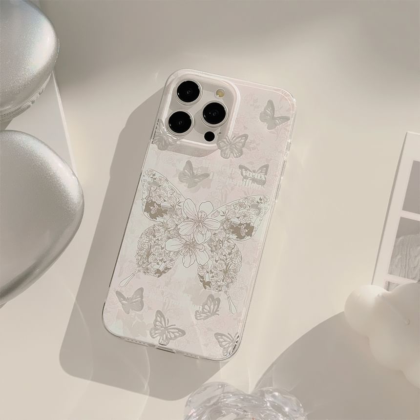 Phone Floral Case Butterfly