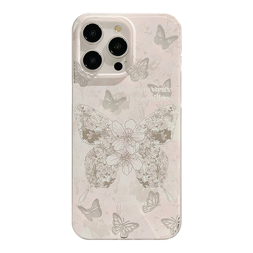 Phone Floral Case Butterfly