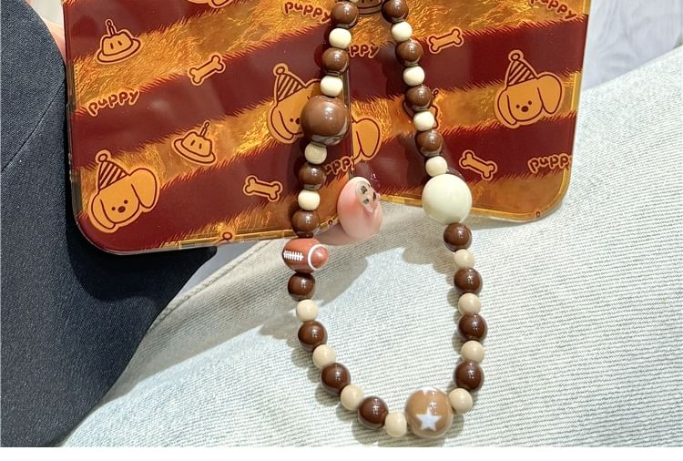 Case Striped Phone Strap Dog