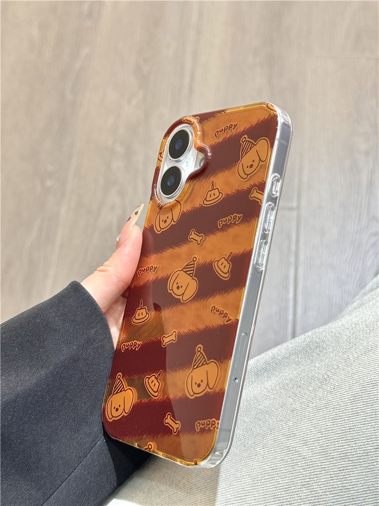 Case Striped Phone Strap Dog