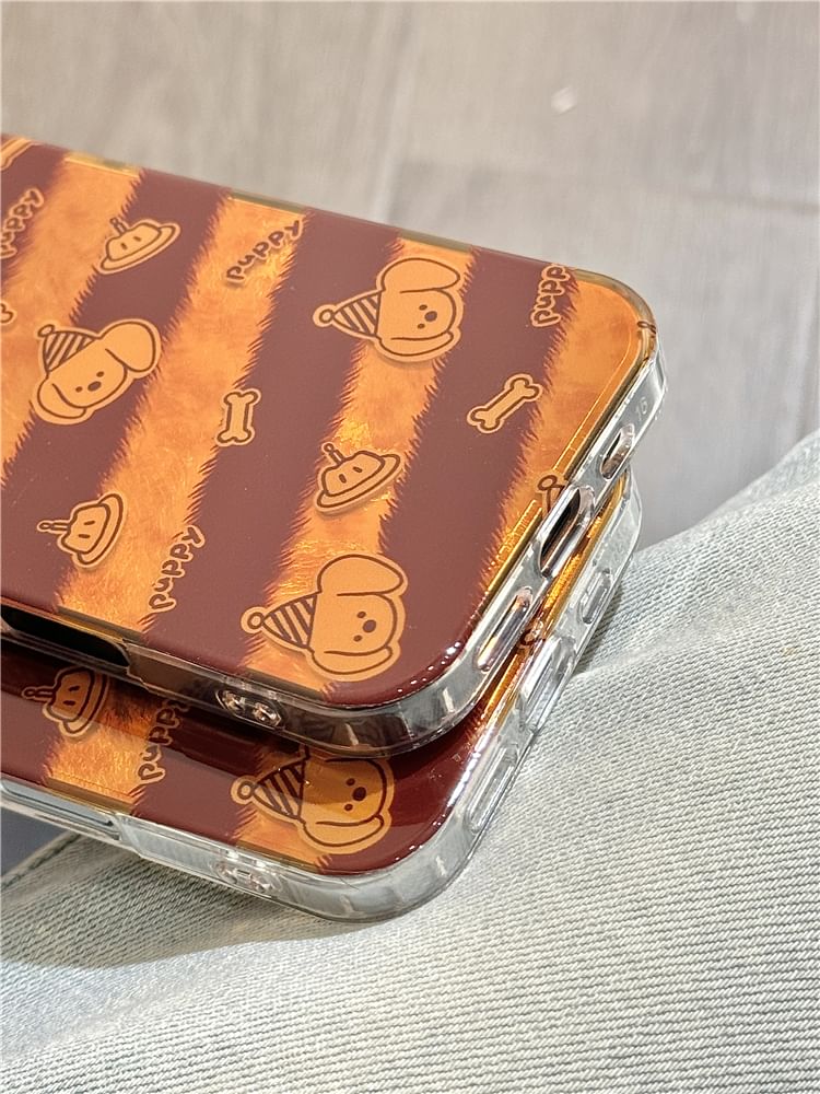 Case Striped Phone Strap Dog