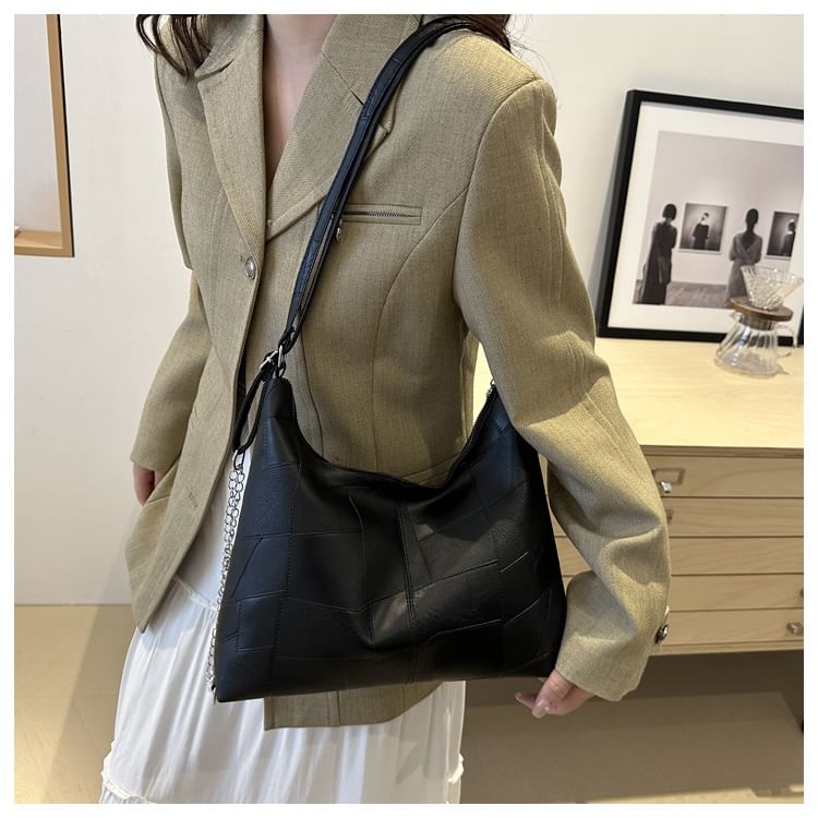 Chain Strap Faux Leather Backpack