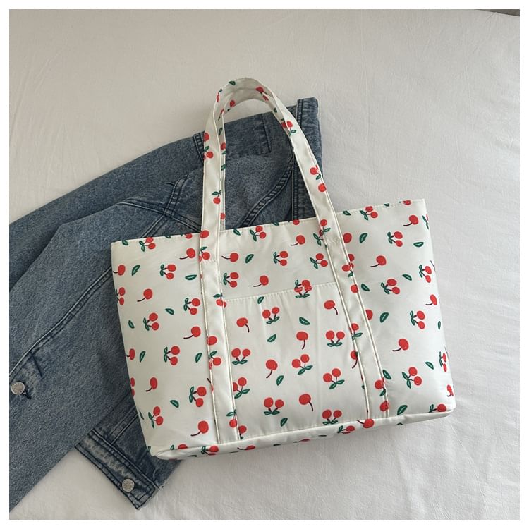 Cherry Print Tote Bag