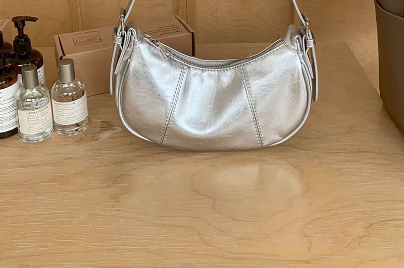 Bag Leather Faux Crescent Shoulder