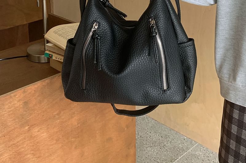 Leather Shoulder Faux Bag Tassel