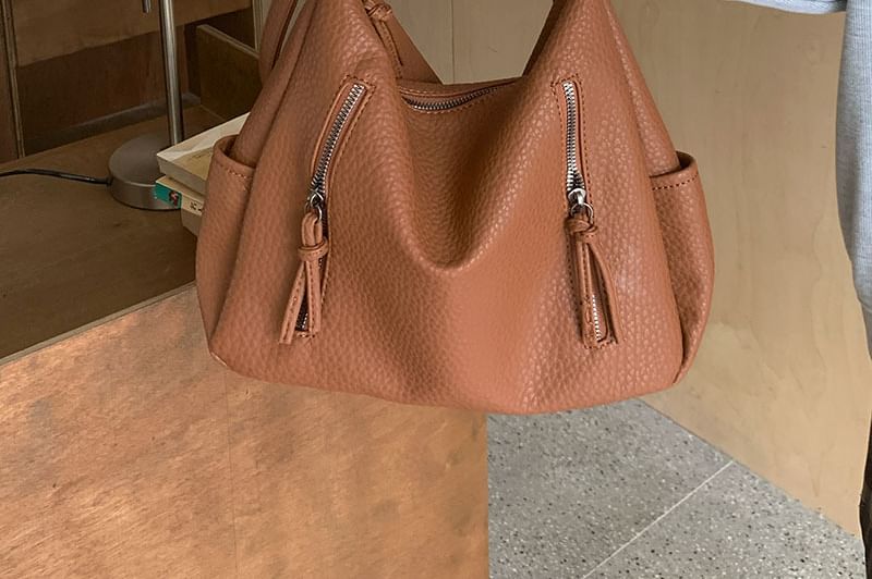 Leather Shoulder Faux Bag Tassel