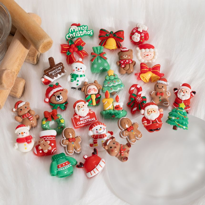 Christmas Cartoon Asymmetrical Resin Stud Earring