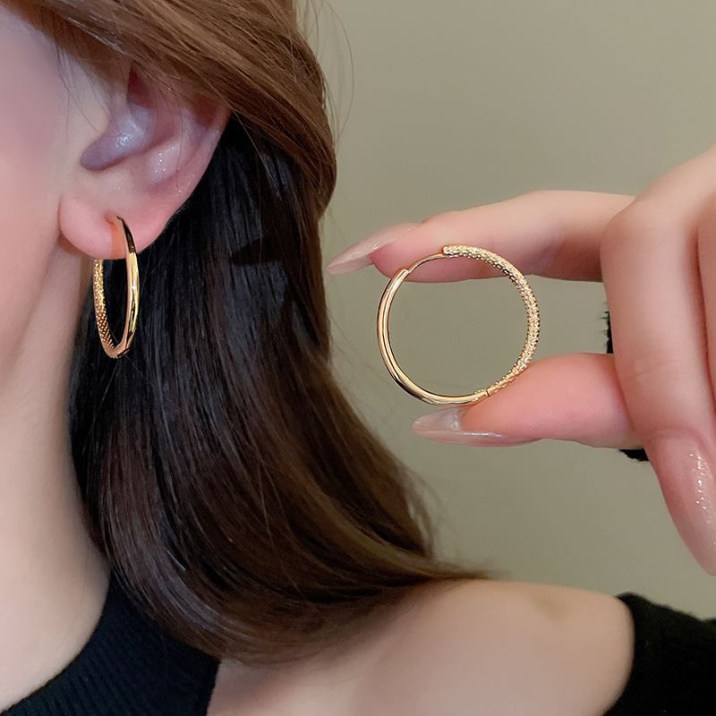 Textured Hoop Earring