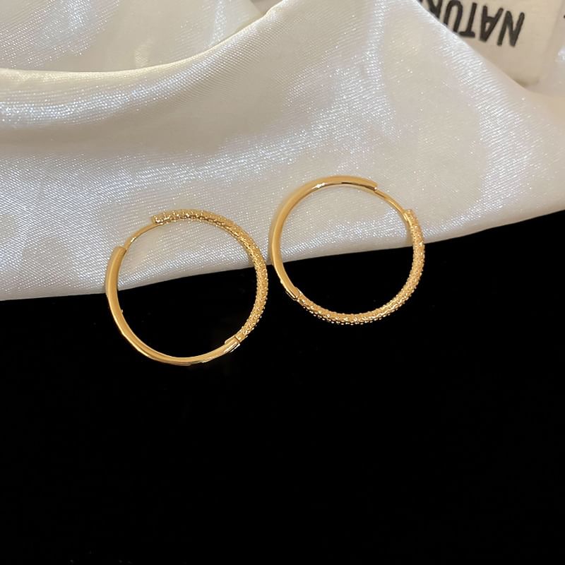 Textured Hoop Earring