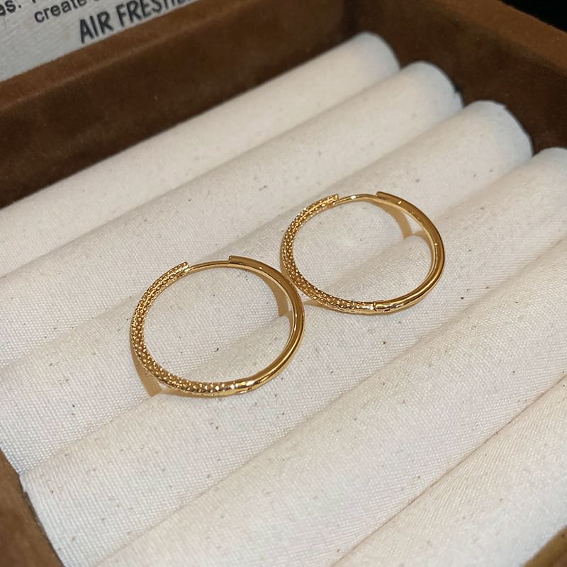 Textured Hoop Earring