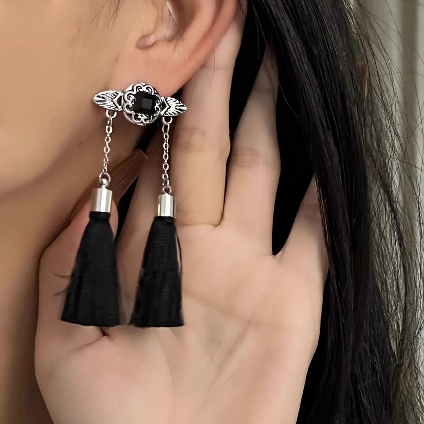 Drop Tassel Rhinestone Set Hair Earring Stick /