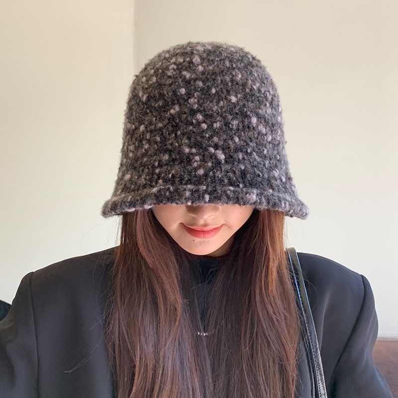 Melange Hat Knit Bucket