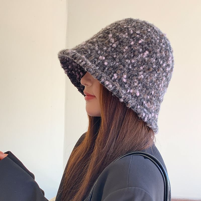 Melange Hat Knit Bucket