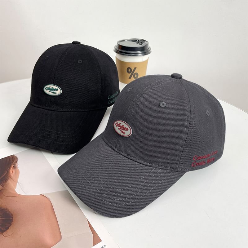 Applique Lettering Cap Baseball