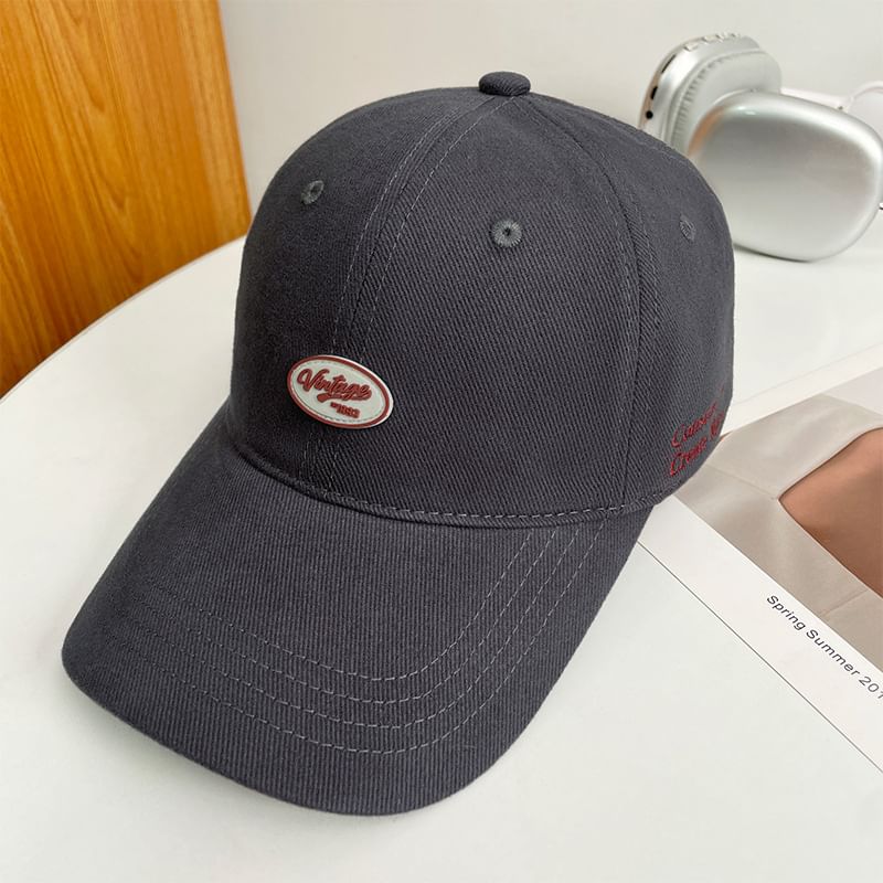 Applique Lettering Cap Baseball