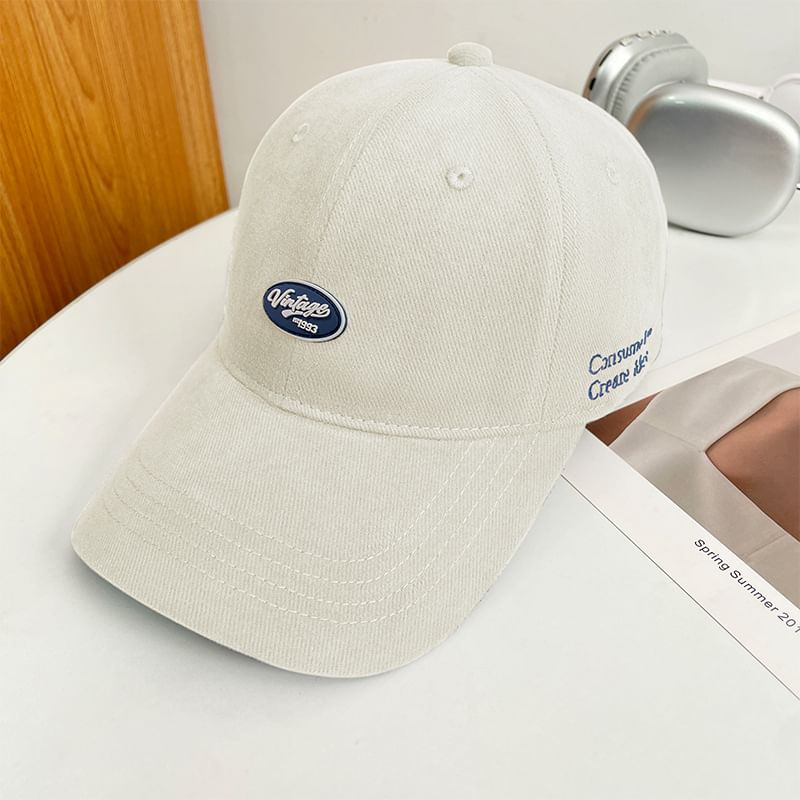 Applique Lettering Cap Baseball