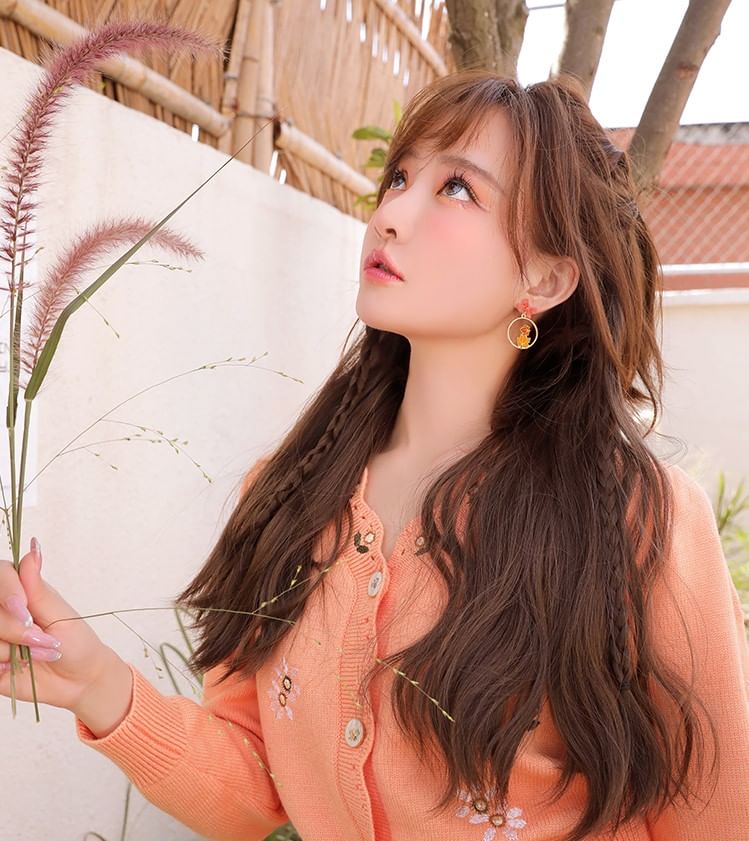 Fox Hoop Earring / Clip On Earring