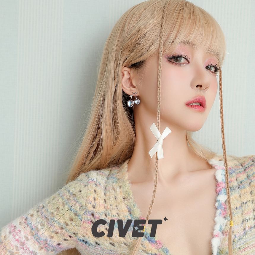 Stud Cherry / Heart Earring Clip-On