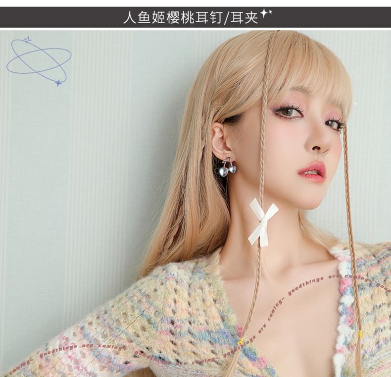 Stud Cherry / Heart Earring Clip-On