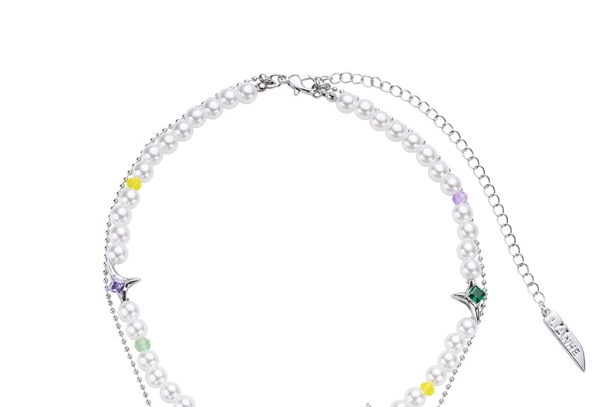 Necklace Layered Ribbon