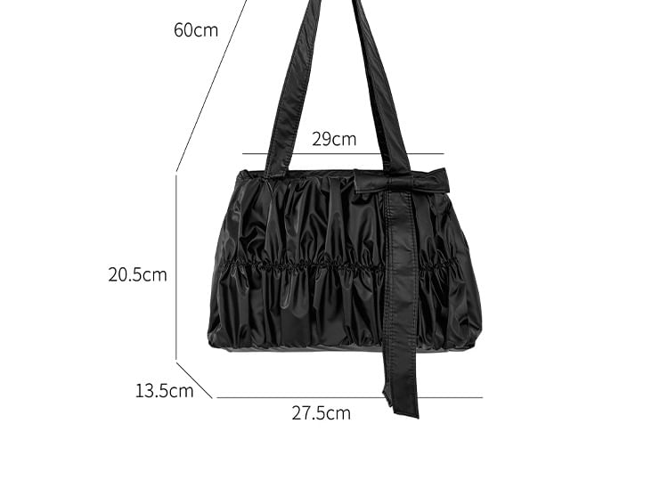 Tote Bow Ruched Bag