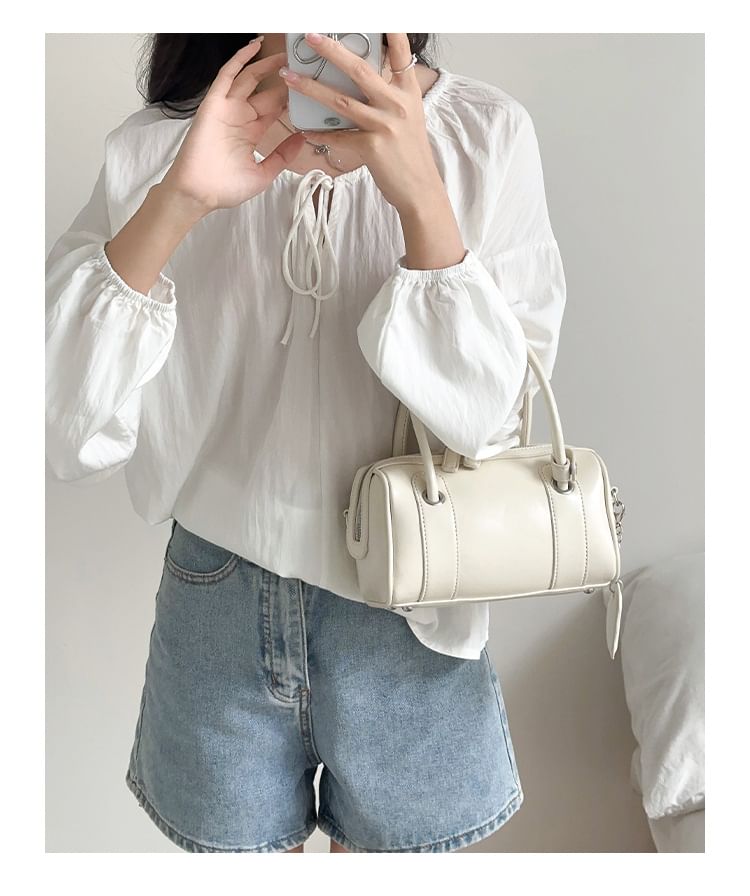 Faux Bag Boston Leather