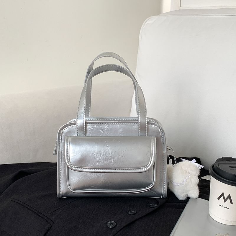 Faux Crossbody Leather Bag Multi-Pocket