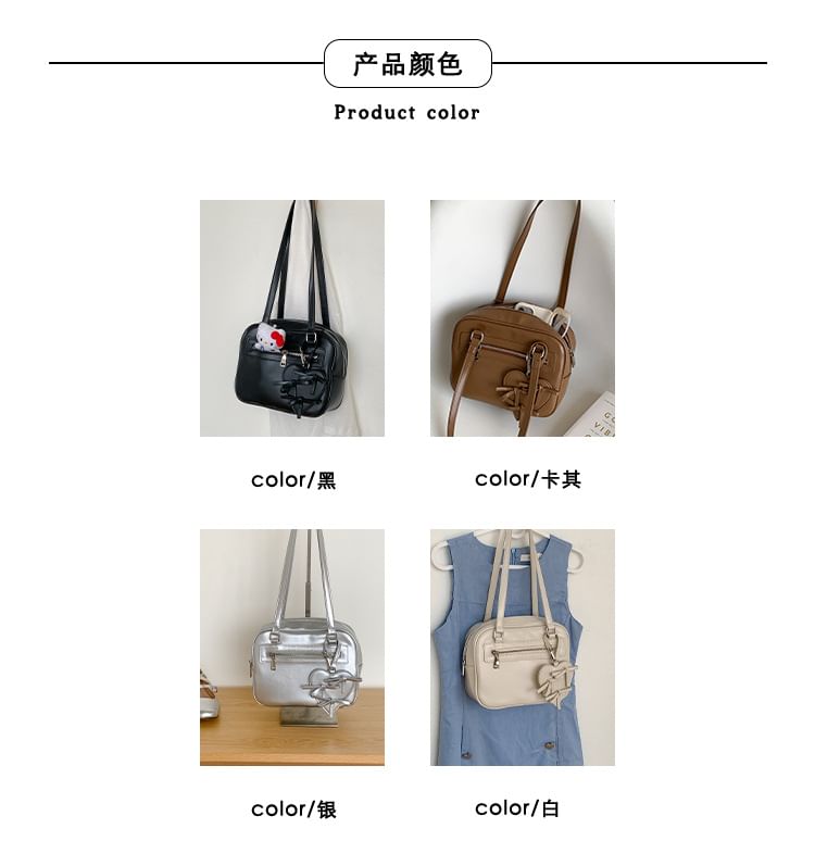 Multi-Pocket Bag Faux Tote Leather