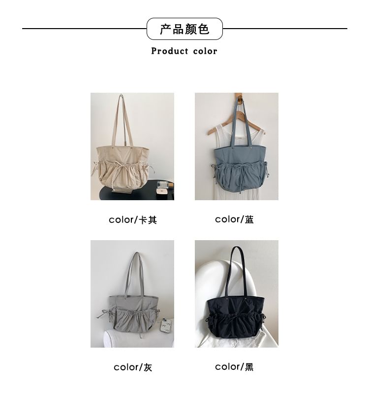 Tote Bag Bow Multi-Pocket