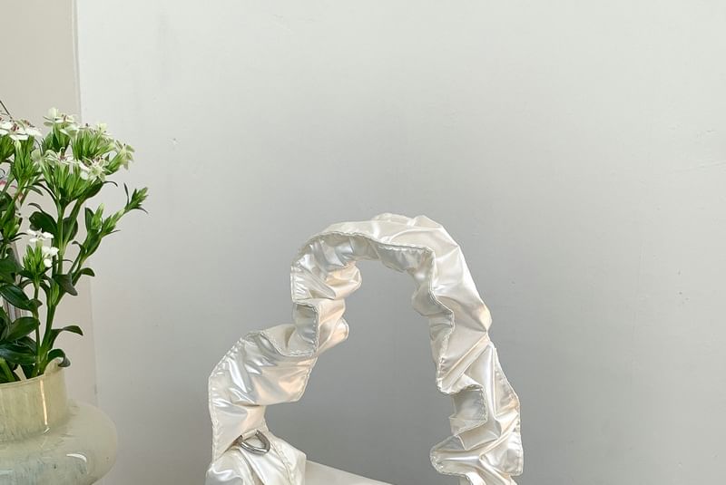 Drawstring Bag Ruched Shoulder