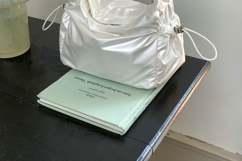 Drawstring Bag Ruched Shoulder