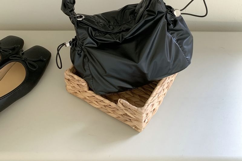 Drawstring Bag Ruched Shoulder