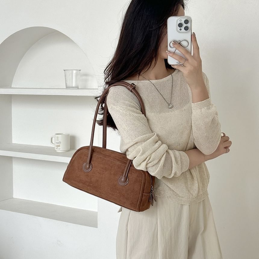 Shoulder Bag Faux Suede