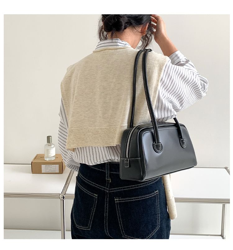 Faux Bag Leather Tote