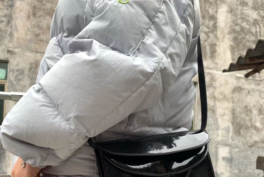 Flap Bag Bow Faux Leather Crossbody